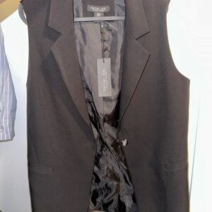Rachel Zoe Black Sleeveless Blazer
